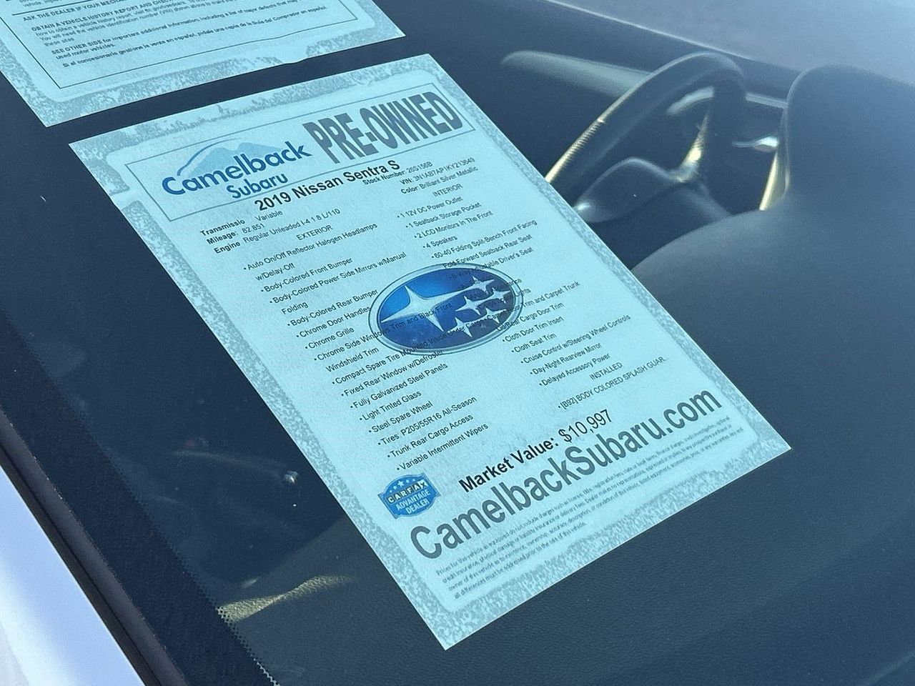 Used 2019 Brilliant Silver Metallic Nissan S image 6