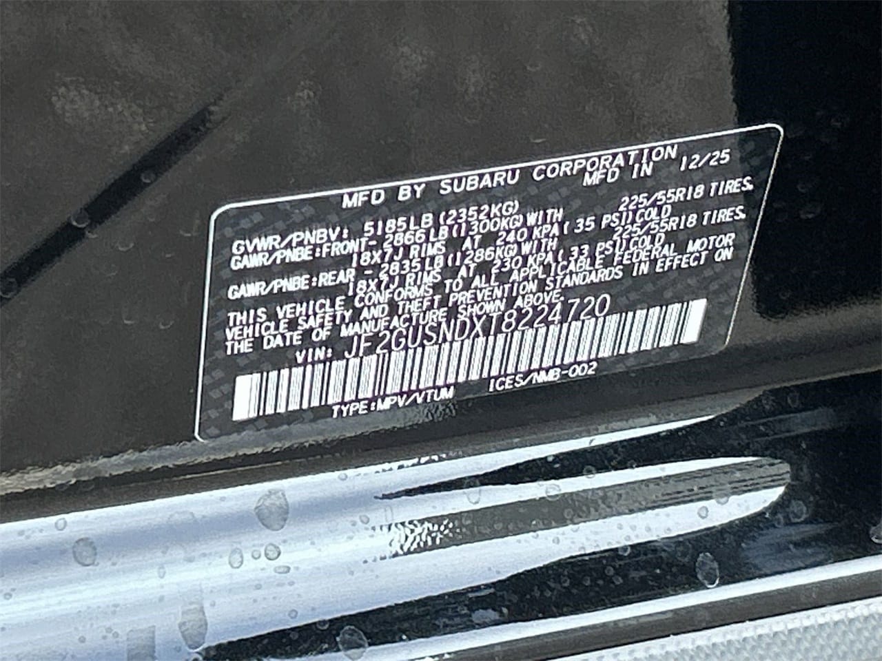 New 2026 Crystal Black Silica Subaru Limited Hybrid image 28