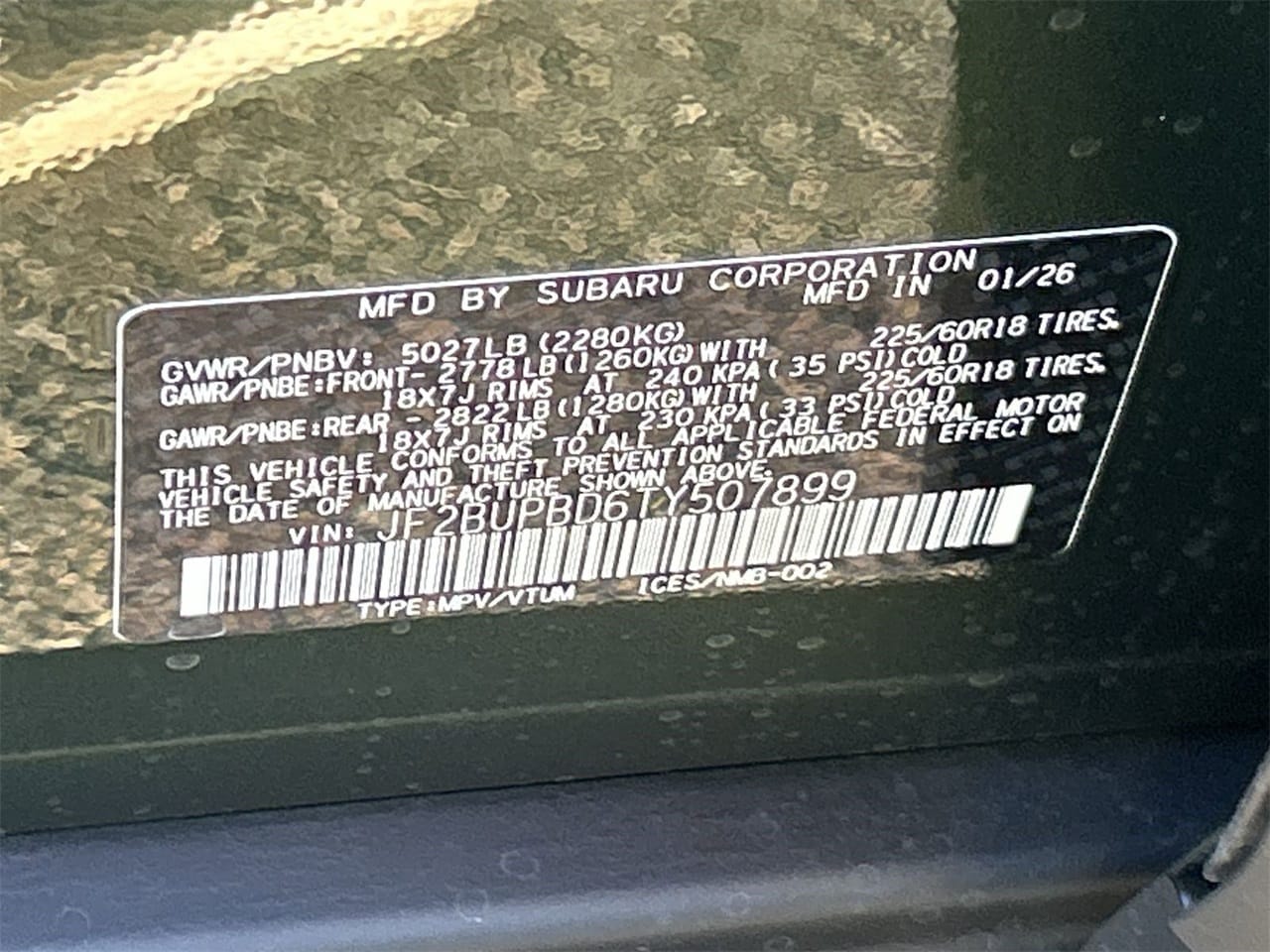 New 2026 Deep Emerald Green Pearl Subaru Premium image 28