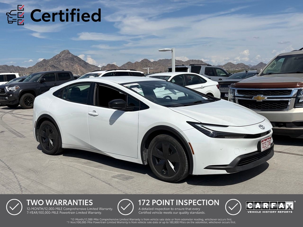 White (Wind Chill Pearl) 2025 Toyota Prius Hatchback Front-Wheel Drive Continuously Variable Transmission