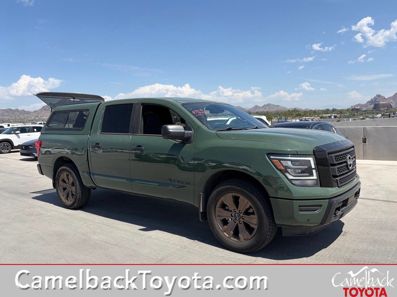 Tactical Green Metallic 2024 Nissan Titan Pickup Truck Four-Wheel Drive 9-Speed Automatic