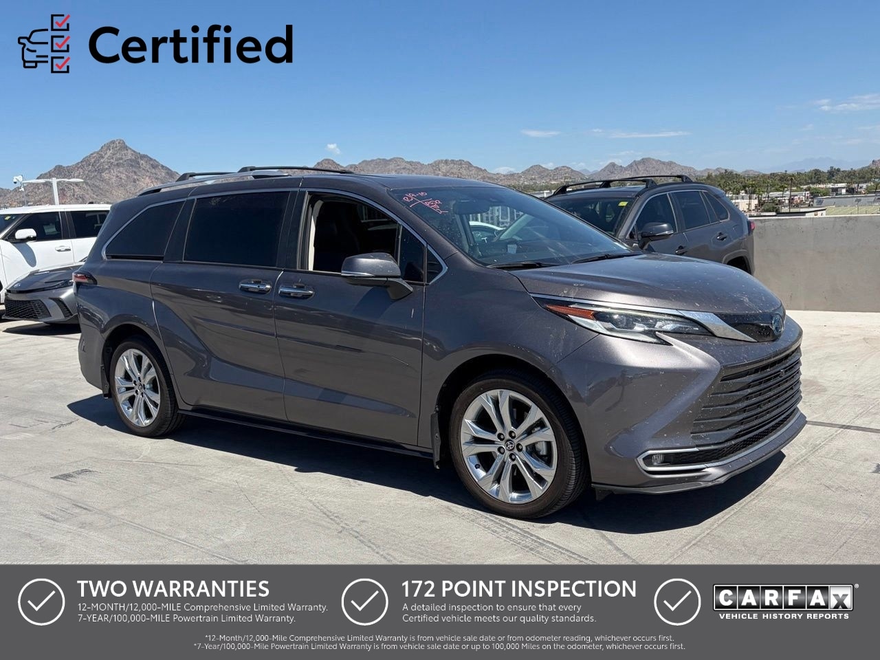 Predawn Gray Mica 2023 Toyota Sienna Minivan Front-Wheel Drive Continuously Variable Transmission