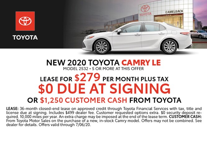 New Toyota Lease Specials in Phoenix AZ Camelback Toyota in Phoenix