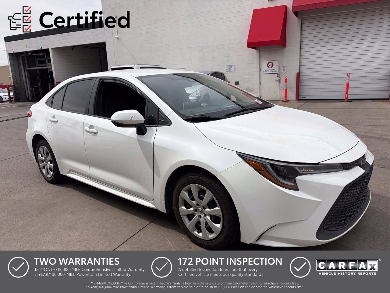 Super White 2021 Toyota Corolla Sedan Front-Wheel Drive Continuously Variable Transmission