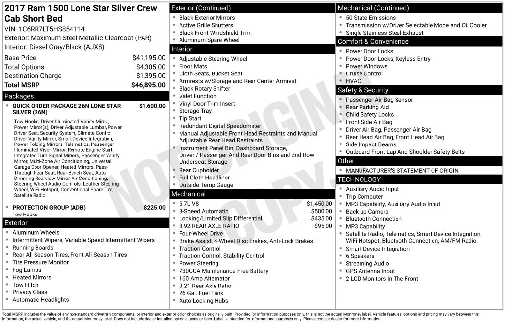 Used 2017 Ram 1500 Lone Star Silver Truck
