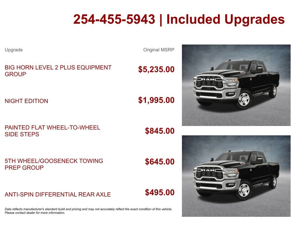 New 2026 Ram 2500 BIG HORN CREW CAB 4X2 6'4 BOX Pickup