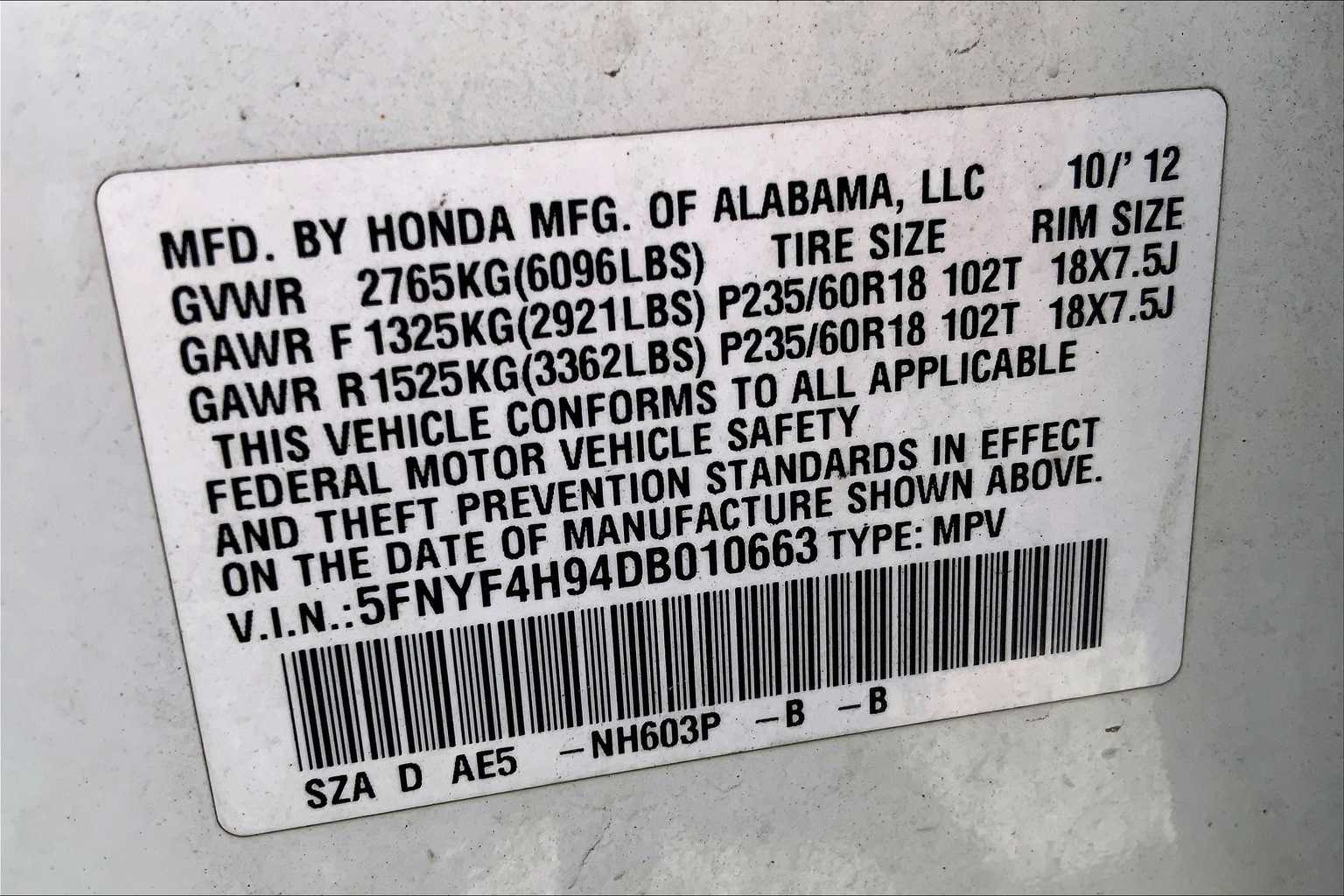 Thumbnail: 2013 Honda Pilot - 21