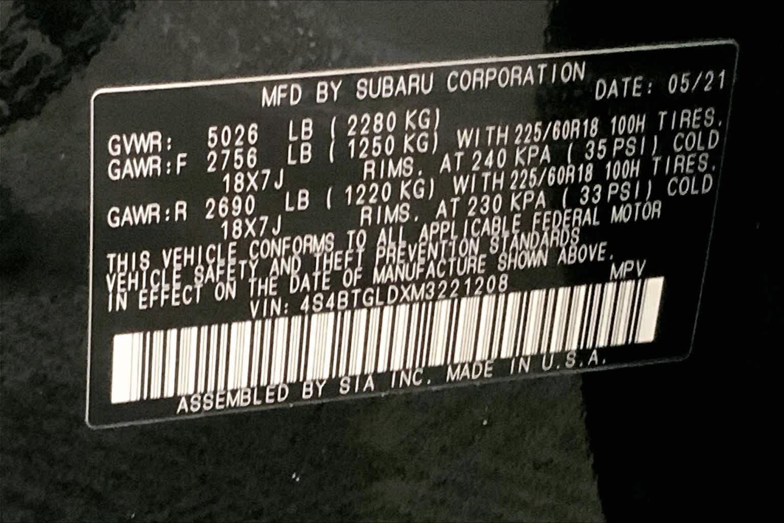 Thumbnail: 2021 Subaru Outback - 20