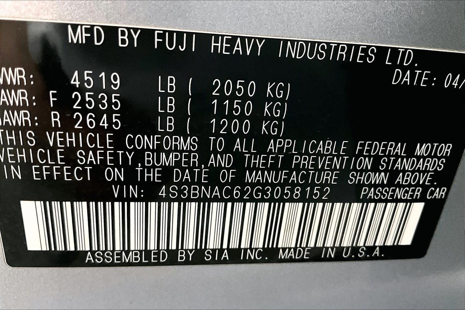 Thumbnail: 2016 Subaru Legacy - 20