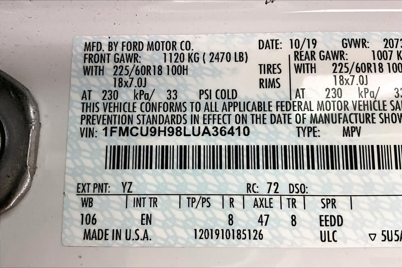Thumbnail: 2020 Ford Escape - 20