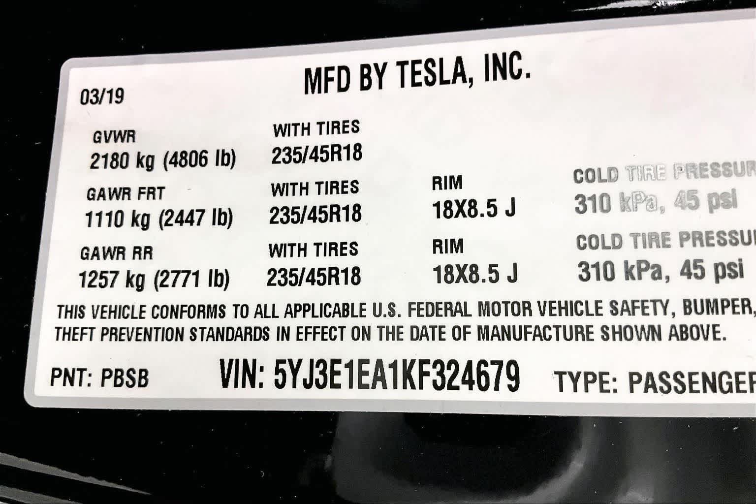 Thumbnail: 2019 Tesla Model 3 - 20