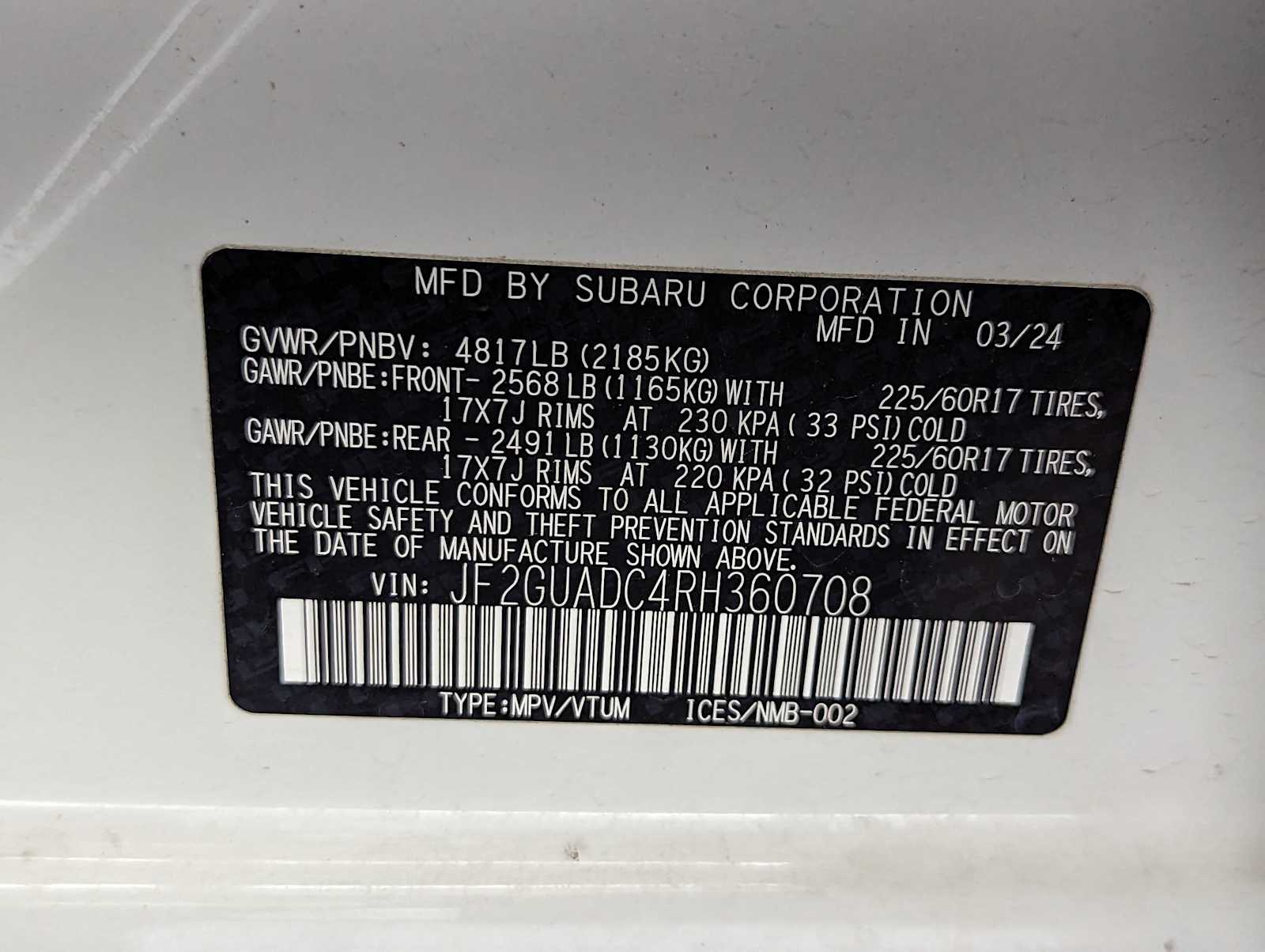 2024 Subaru Crosstrek Premium 35