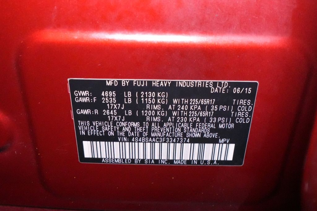 2015 Subaru Outback Base - Photo 36