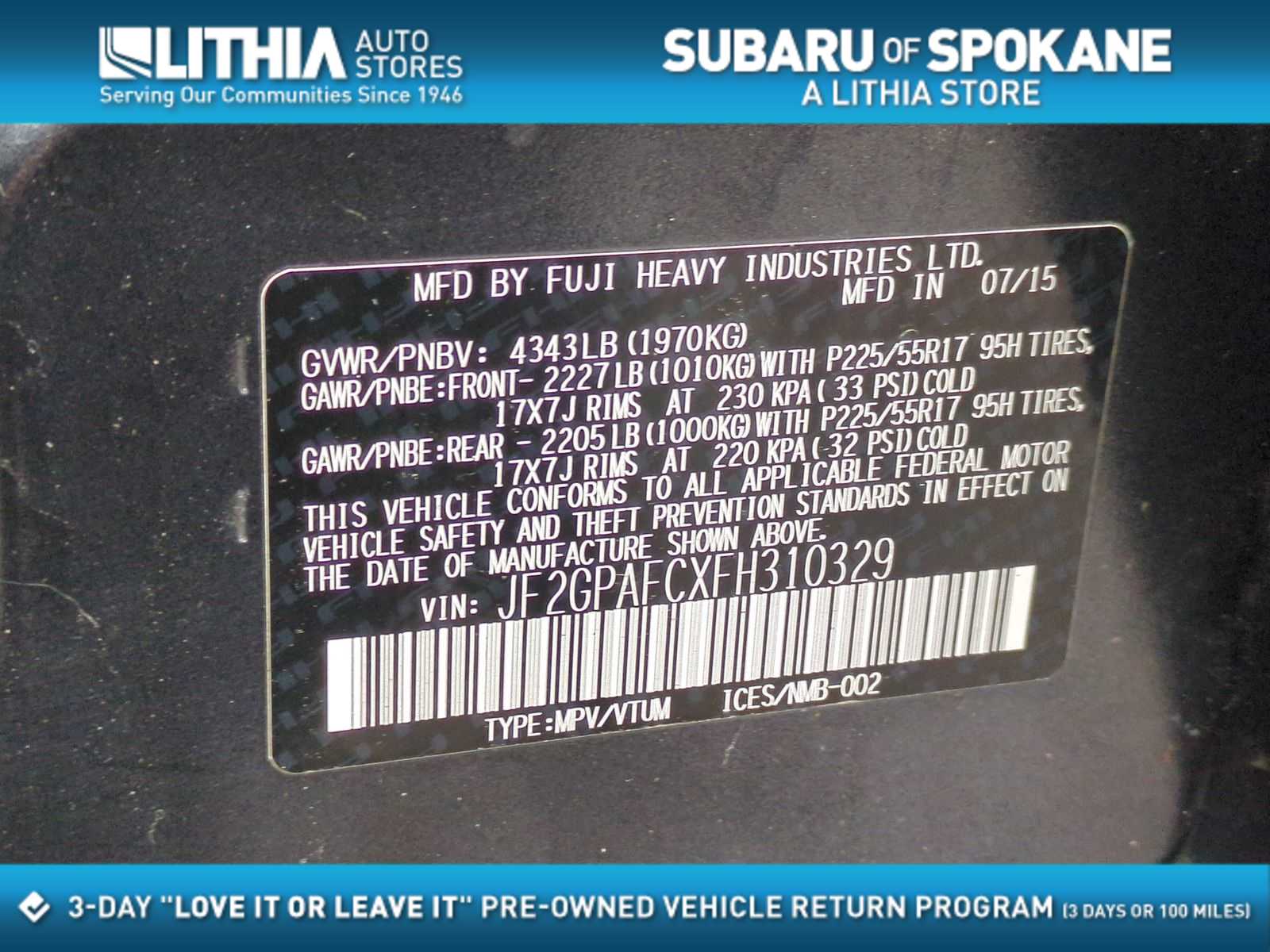 Thumbnail: 2015 Subaru XV Crosstrek - 34