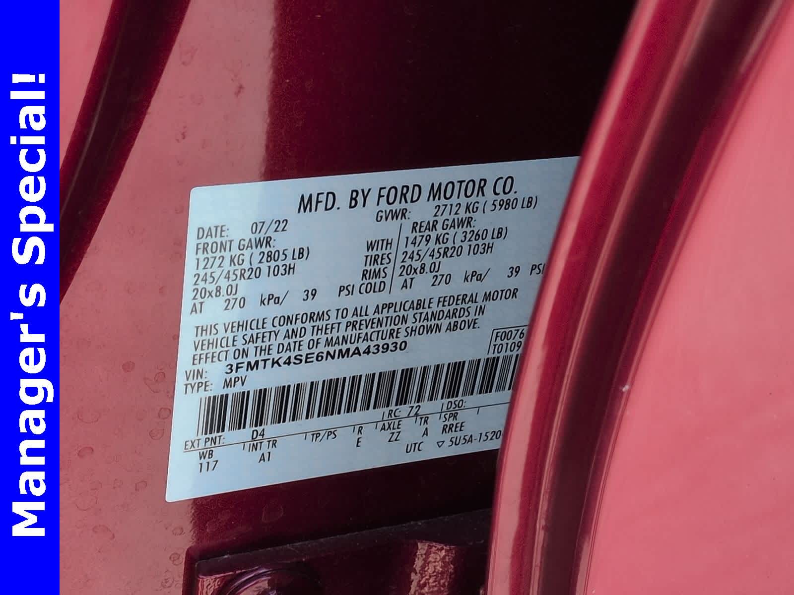 Thumbnail: 2022 Ford Mustang Mach-E - 36