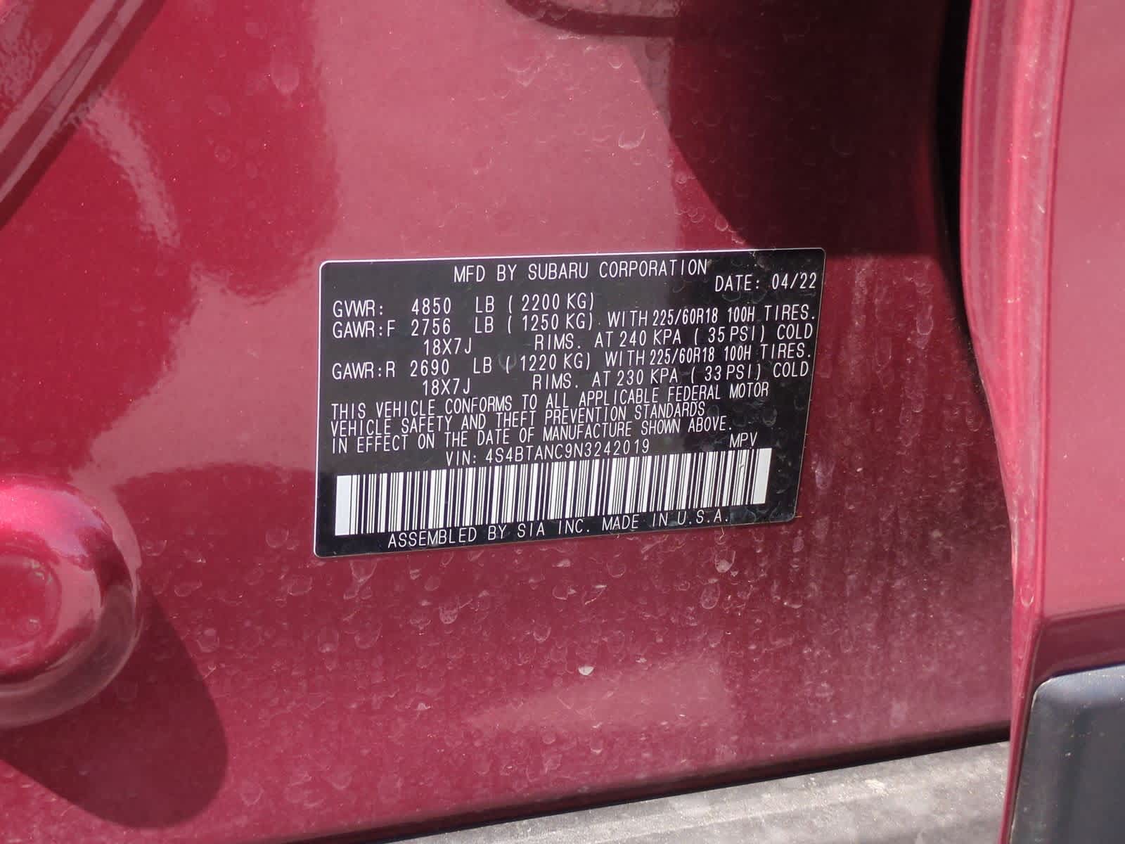 2022 Subaru Outback Limited 36