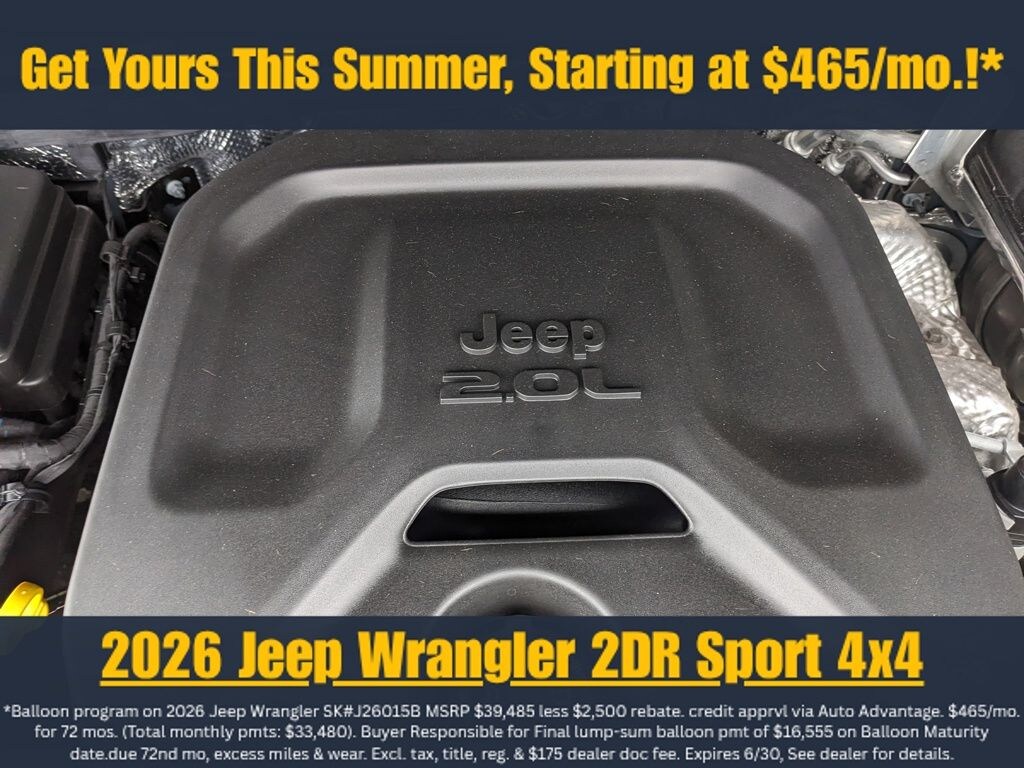 New 2026 Jeep Wrangler Sport S Sport Utility