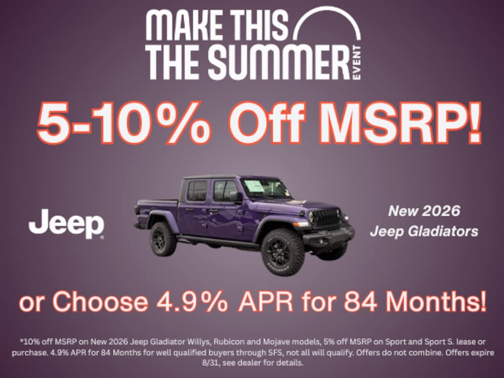New 2026 Jeep Gladiator Sport S Pickup