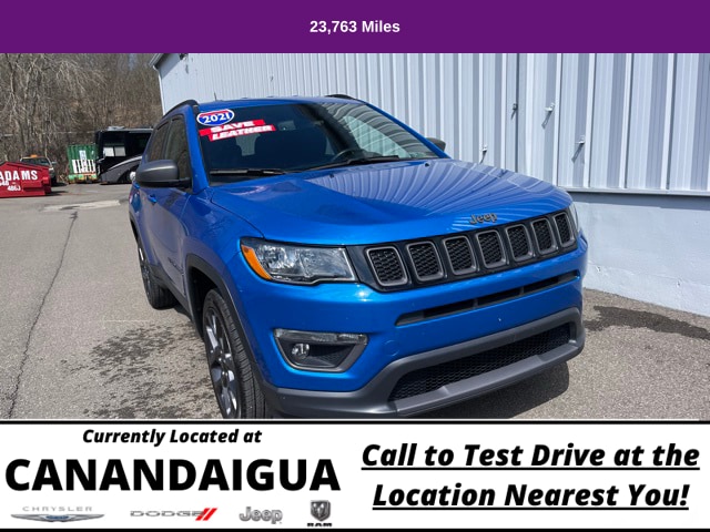 Used 2021 Jeep Compass 80th Spec. Edition with VIN 3C4NJDEB4MT563274 for sale in Canandaigua, NY