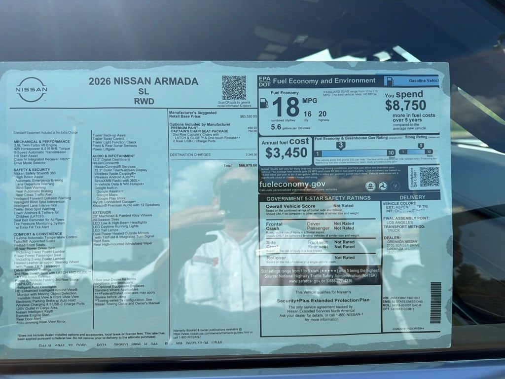 New 2026 Nissan Armada SL SUV