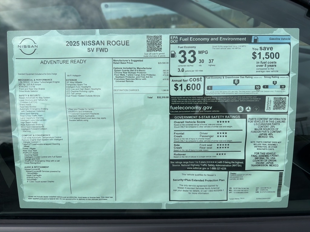 New 2025 Nissan Rogue SV SUV