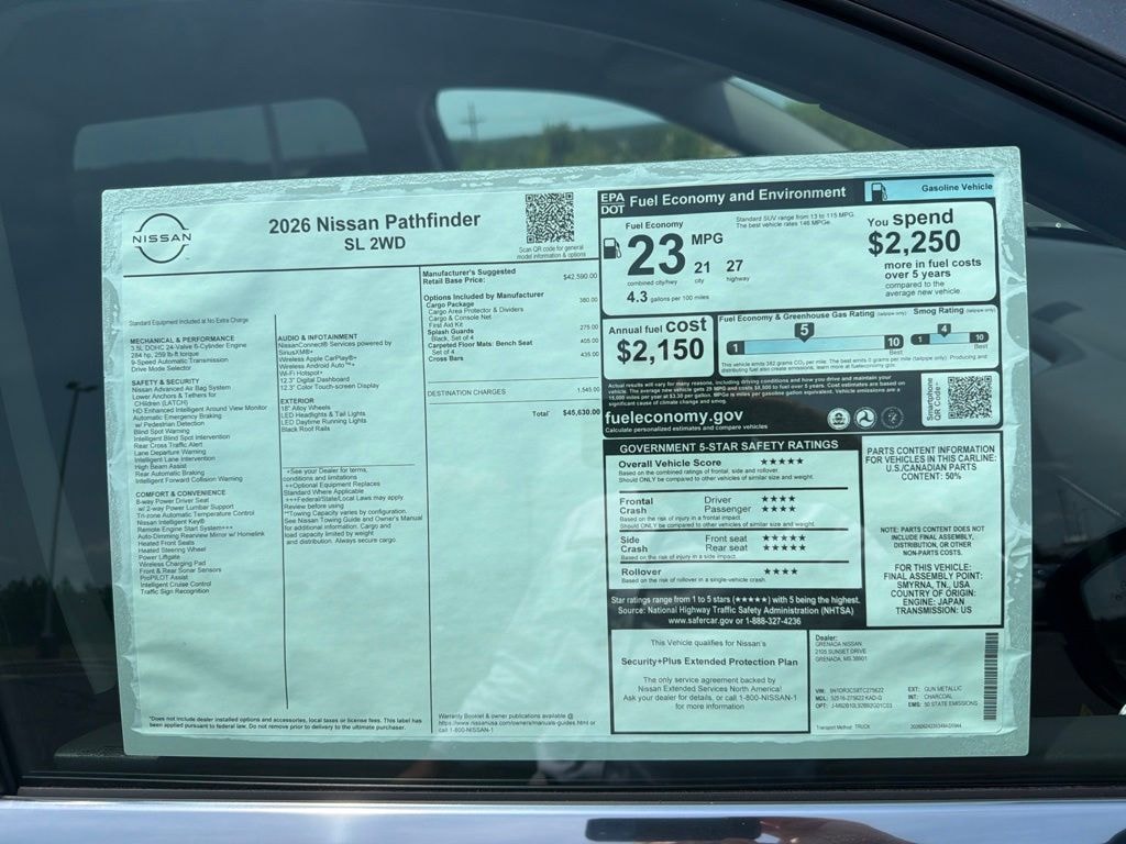 New 2026 Nissan Pathfinder SL SUV