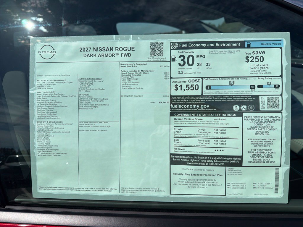 New 2027 Nissan Rogue Dark Armor SUV