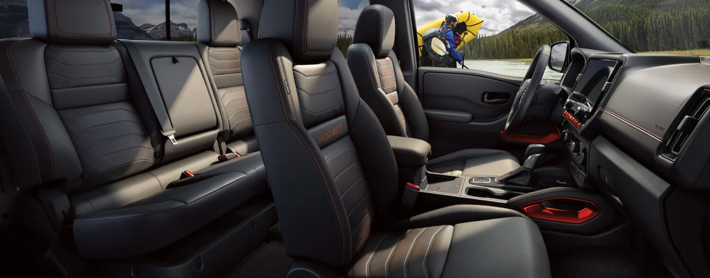 Two rows of black leather interior 2026 Nissan Frontier for sale near Vancleave