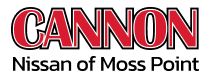 The Cannon Nissan of Moss Point logo.