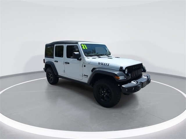Used 2021 Jeep Wrangler Unlimited Willys Sport with VIN 1C4HJXDG5MW738380 for sale in Cary, NC