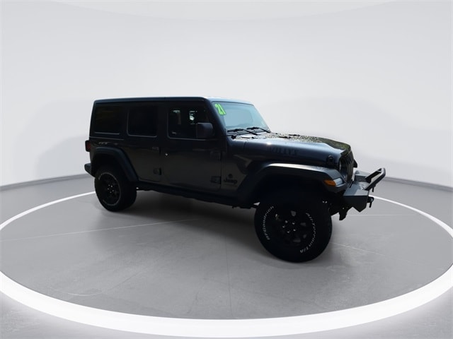 Used 2021 Jeep Wrangler Unlimited Willys with VIN 1C4HJXDN0MW589696 for sale in Cary, NC