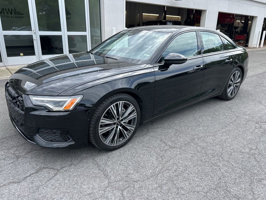 Mythos Black Metallic 2024 Audi A6 quattro Premium Plus 45 TFSI Sedan All-Wheel Drive 7-Speed Automatic