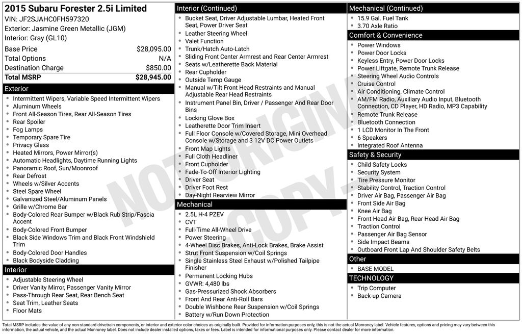 2015 Subaru Forester i Limited's photo