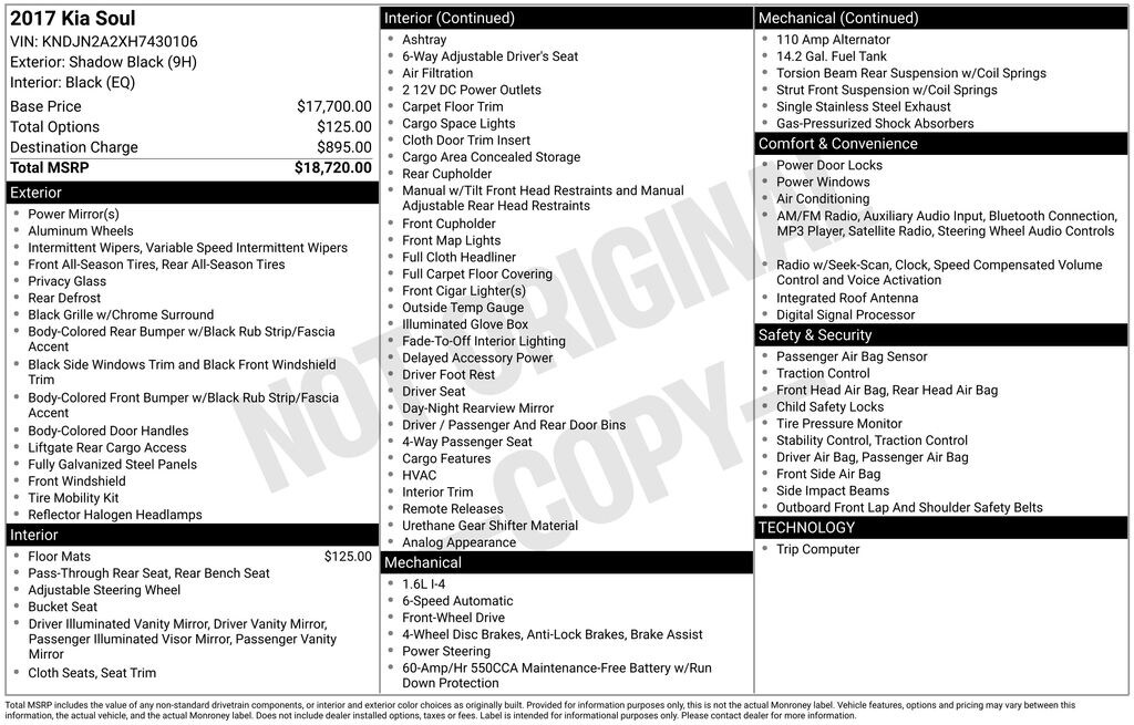 Used 2017 Kia Soul Base Hatchback