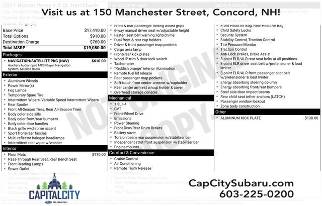 2011 Nissan Versa SL