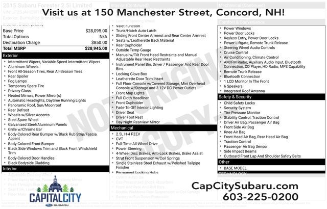 2015 Subaru Forester i Limited