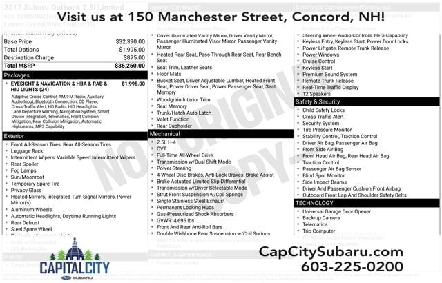2017 Subaru Outback Limited