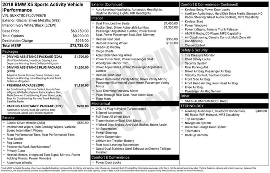 Used 2018 BMW X5 xDrive40e SUV