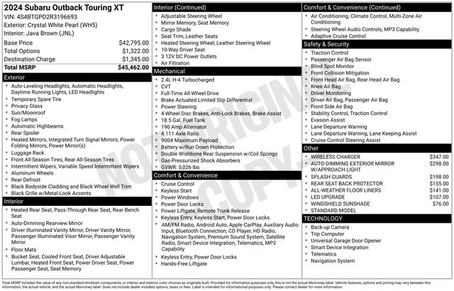 2024 Subaru Outback Touring XT's photo