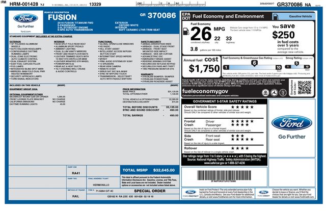 2016 Ford Fusion Titanium's photo
