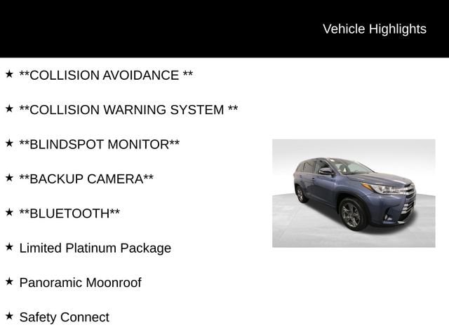 Certified 2018 Toyota Highlander Limited Platinum with VIN 5TDDZRFH5JS807489 for sale in Austin, TX