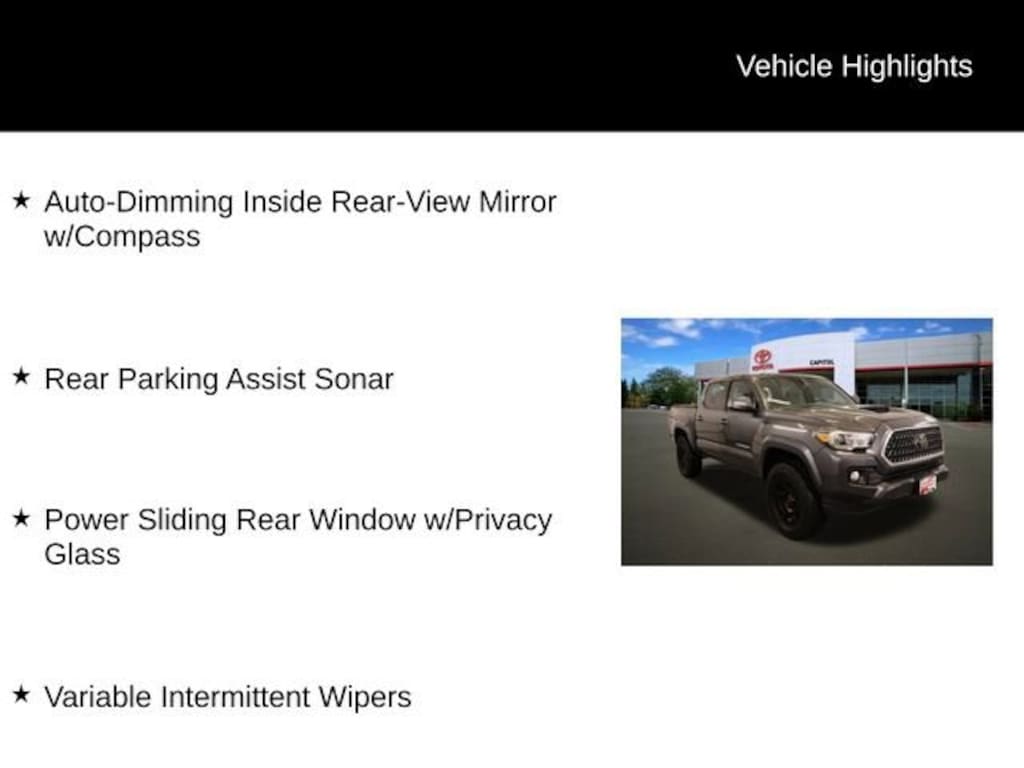 Used 2019 Toyota Tacoma TRD Sport Truck Double Cab