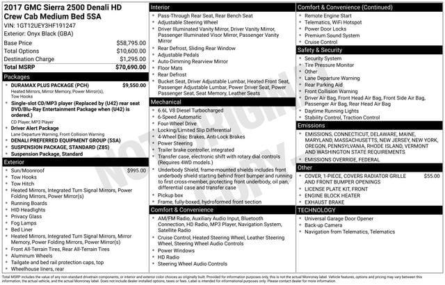 Image of 2017 GMC Sierra 2500 HD Denali Truck