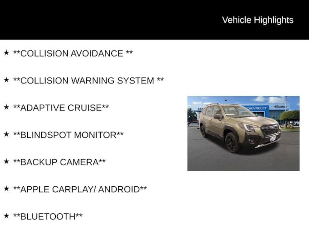 Used 2023 Subaru Forester Wilderness