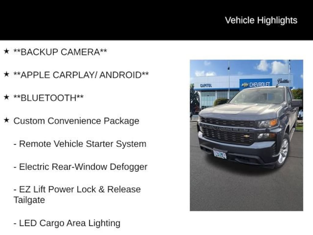 Used 2020 Chevrolet Silverado 1500 Custom Truck