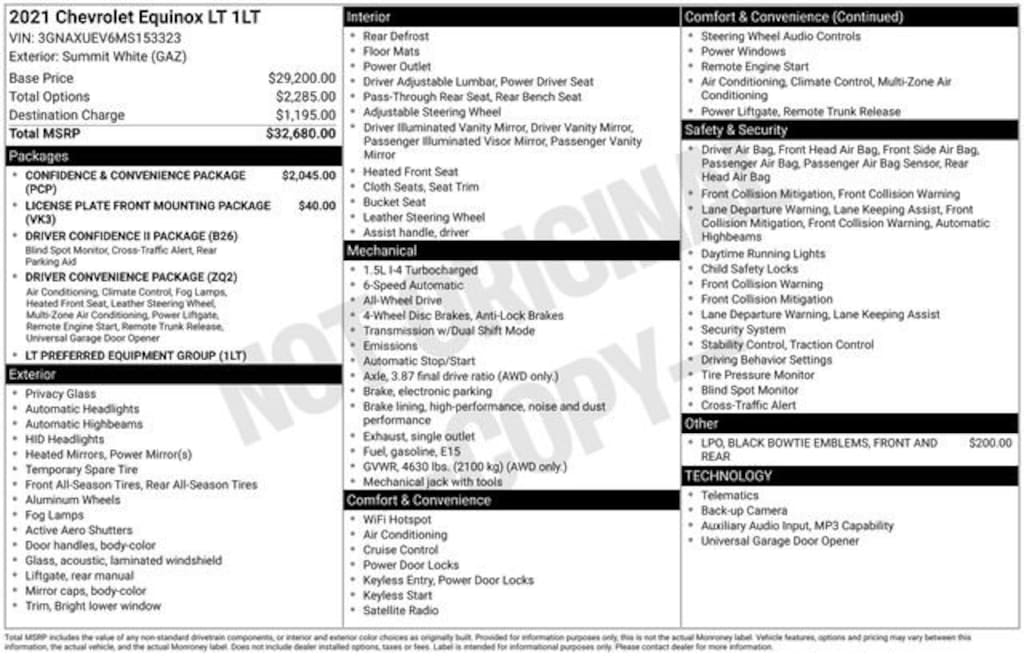 Used 2021 Chevrolet Equinox LT SUV