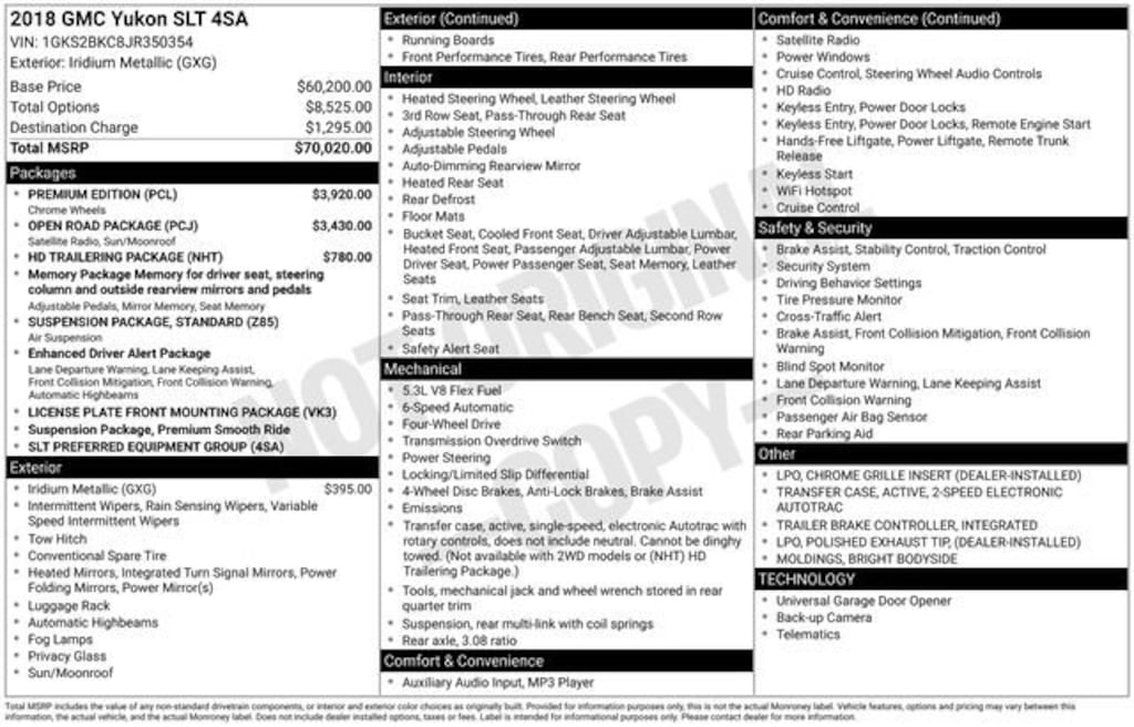 Used 2018 GMC Yukon SLT SUV