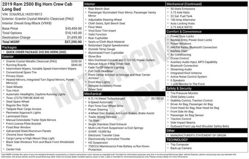 Used 2019 Ram 2500 Big Horn