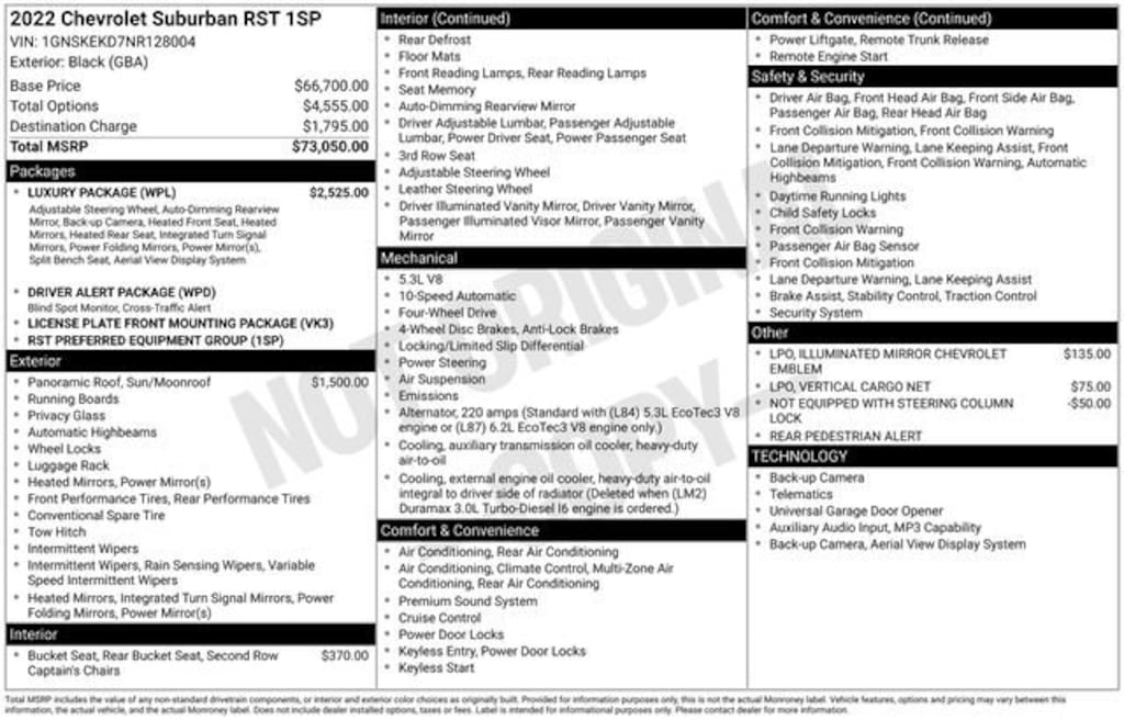 Used 2022 Chevrolet Suburban RST SUV