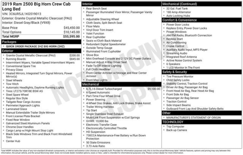 Used 2019 Ram 2500 Big Horn